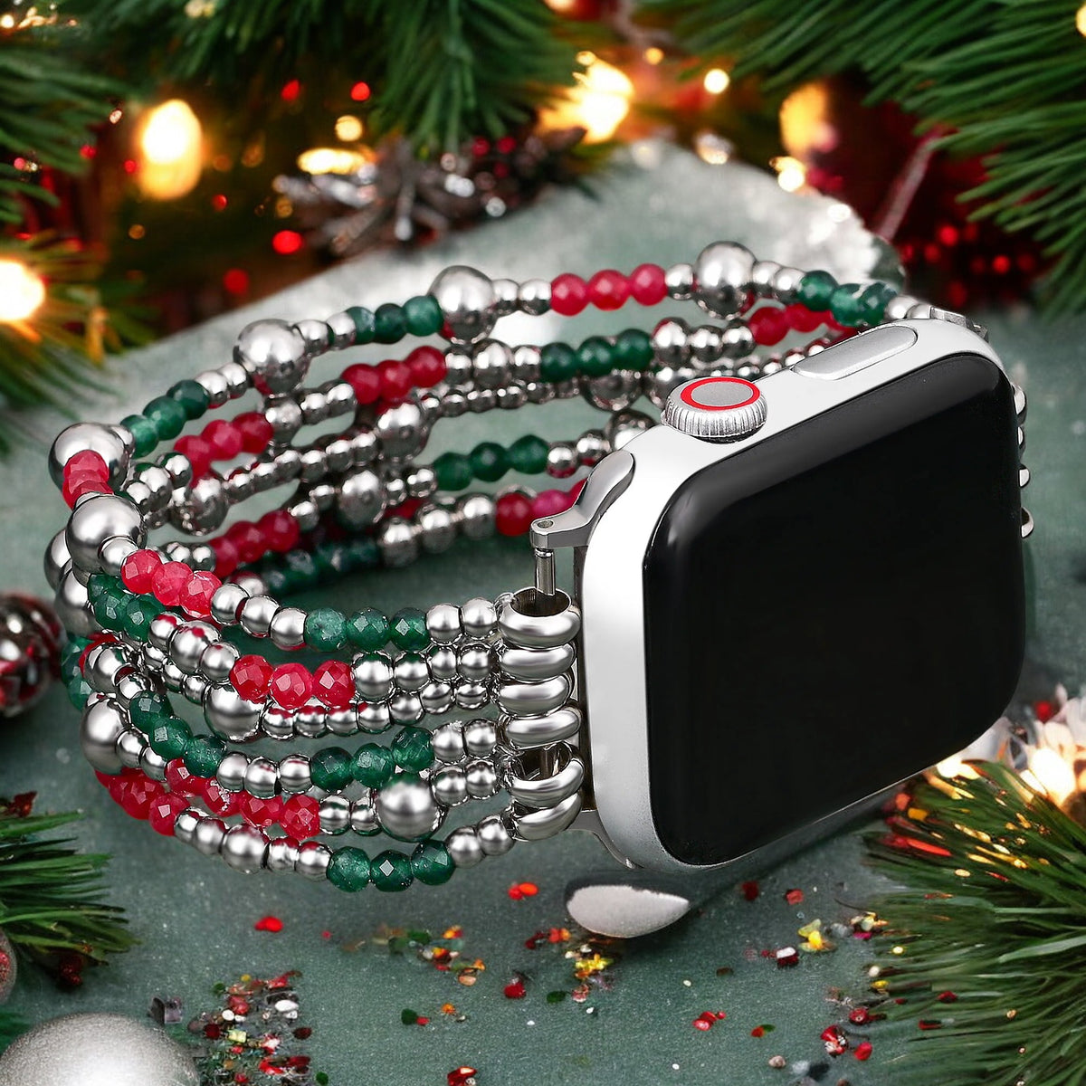 Christmas Silver Magic Apple Watch Strap