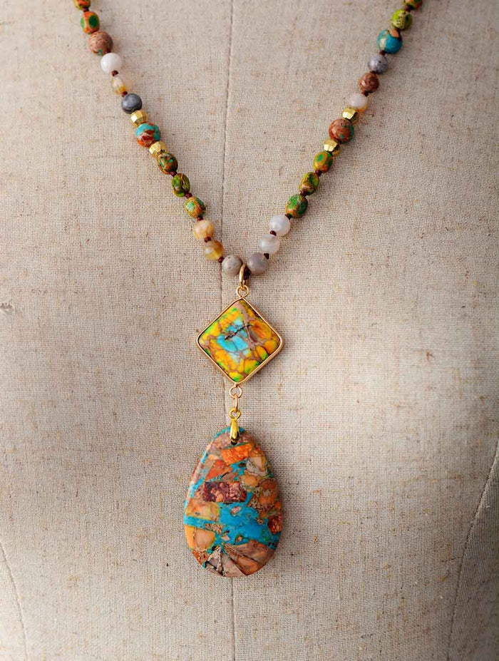 Intense Jasper Spiritual Necklace