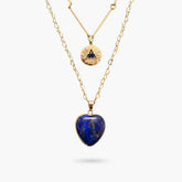 Intense Lapis Lazuli Heart Necklace