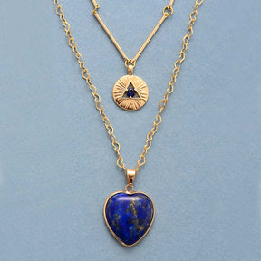 Intense Lapis Lazuli Heart Necklace