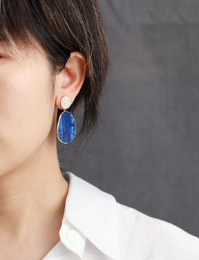 Lapis Lazuli Protection Drop Earrings