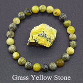 Natural Grass Yellow Stone Beads Bracelet