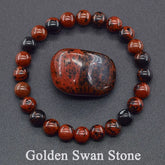 Natural Golden Swan Stone Beads Bracelet