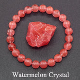 Natural Watermelon Crystal Stone Beads Bracelet