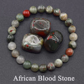 Natural African Blood Stone Beads Bracelet