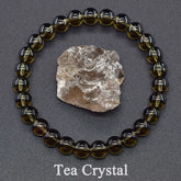 Natural Tea Crystal Stone Beads Bracelet