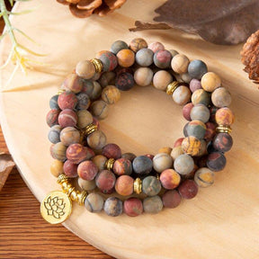 Healing Picasso Jasper 108 Mala