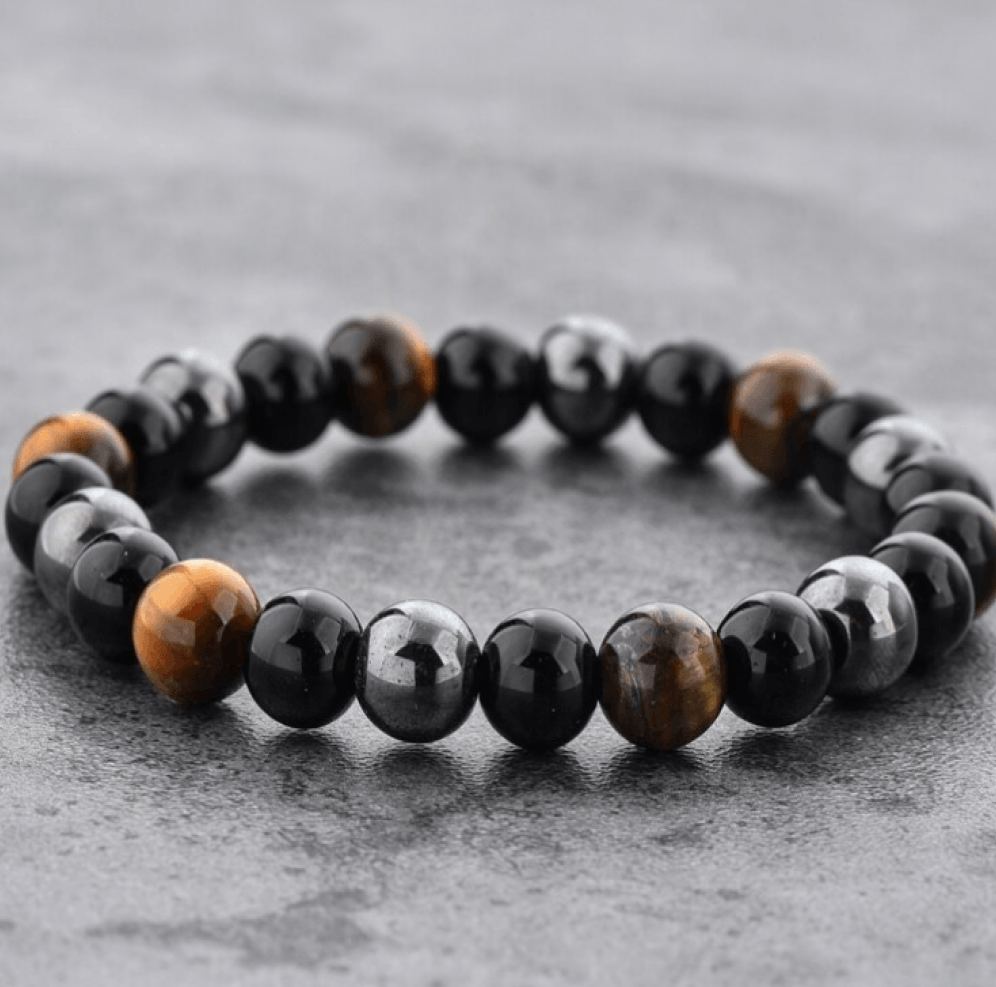 Hematite and on sale tiger's eye bracelet