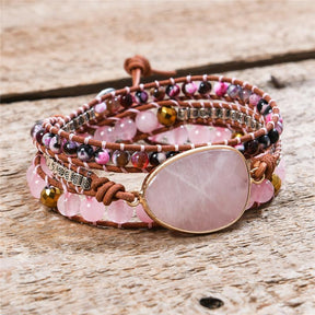 Healing Rose Quartz Wrap Bracelet