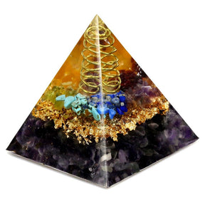 Helende energie van het leven Granaat Orgone-piramide