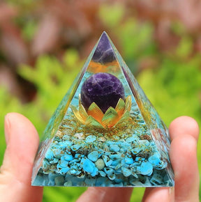 Helende energie van het leven Turquoise Orgone-piramide