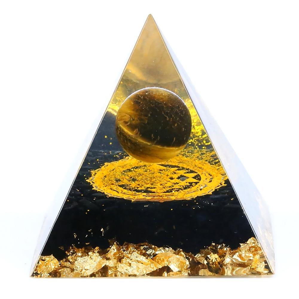 Healing Energy Of Life Tiger Eye Orgone Pyramid