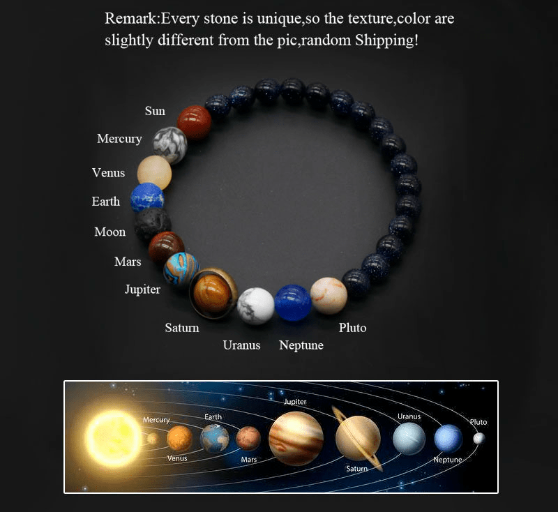 (9 Planets) | Universe Solar System Bracelet