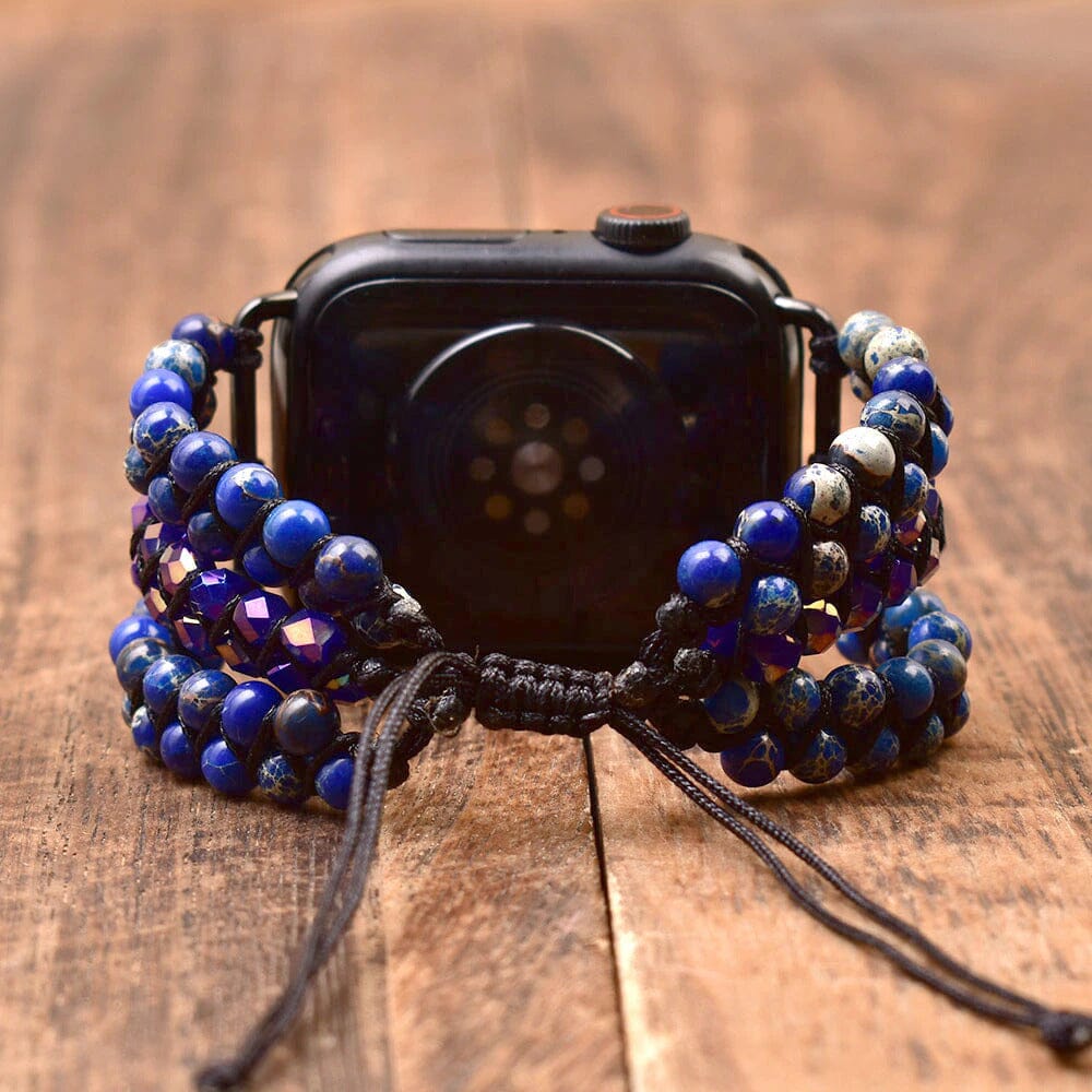 Braided Rich Lapis Lazuli Modern Fit Apple Watch Strap