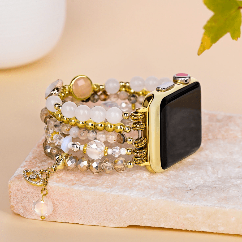 Pristine White Opal Perfect Fit Apple Watch Strap