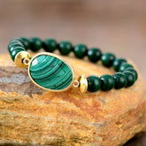 Radiant Malachite Bead Bracelet