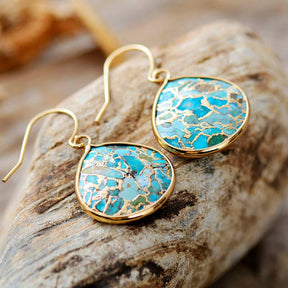 Calming Aqua Tera Teardrop Earrings