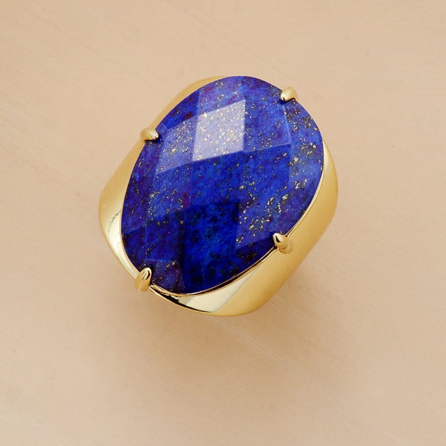 Subtle Oval Lapis Lazuli Ring