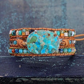 Healing Turquoise Amazonite Wrap Bracelet