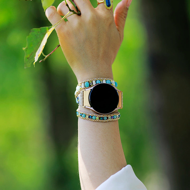 Sparkled Amazonite Samsung Galaxy Watch Strap
