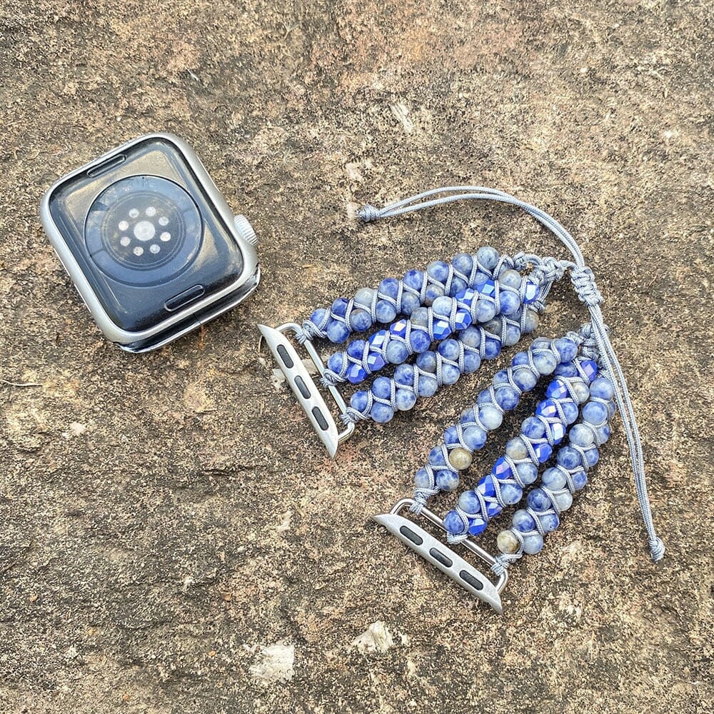 Braided Serene Lapis Lazuli Modern Fit Apple Watch Strap