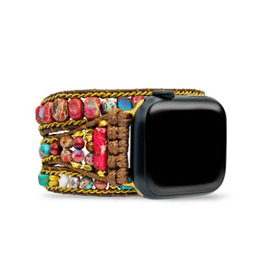 Colorful Dream Jasper Apple Watch Strap