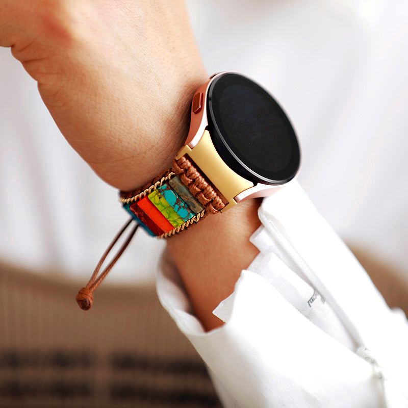Fascinante correa de reloj Samsung Galaxy Chakra del arco iris
