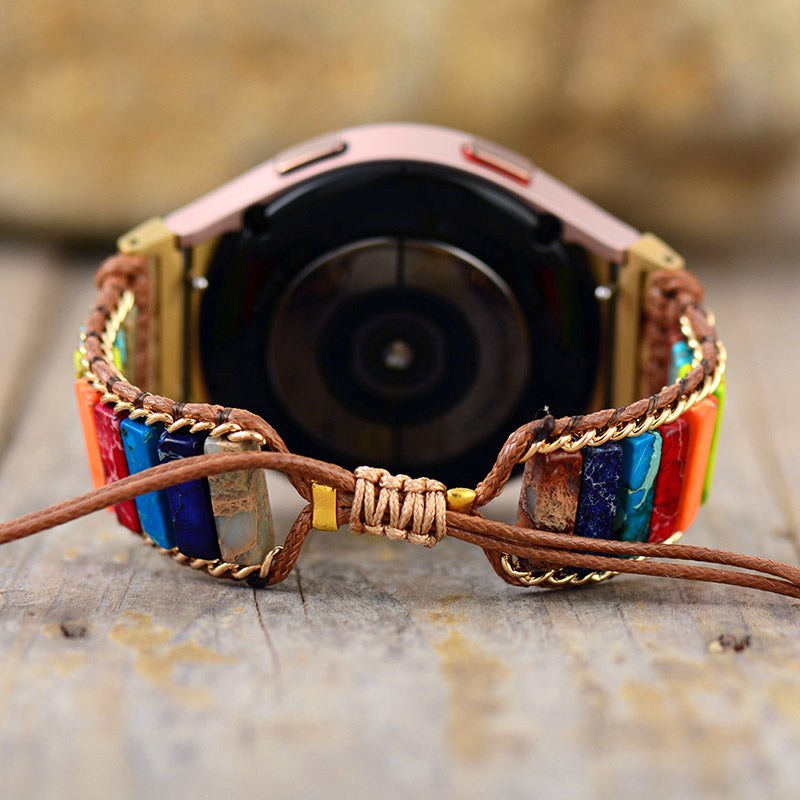 Cinturino dell'orologio Samsung Galaxy ipnotizzante Rainbow Chakra