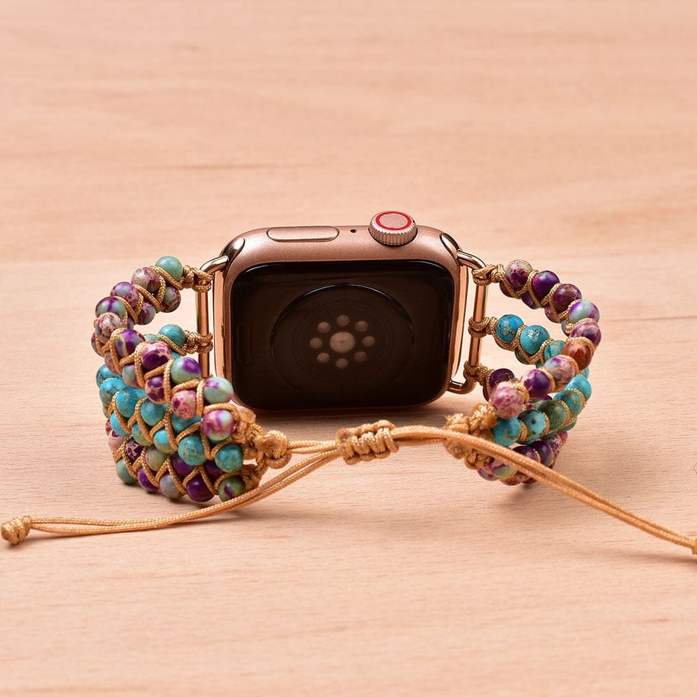 Braided Turquoise Jasper Modern Fit Apple Watch Strap