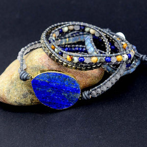 Helende Lapis Lazuli Keizerin Wikkelarmband