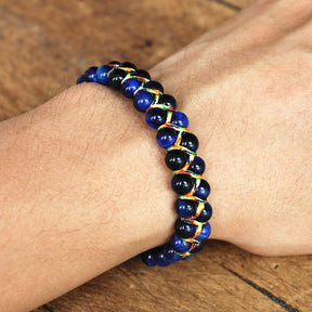 Healing Blue Tiger Eye Beads Braided Bracelet