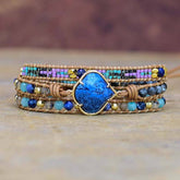 Blue Crystal Stone Wrap Bracelet