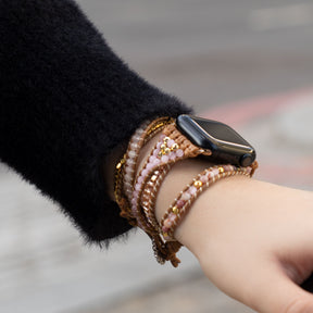 Cinturino Apple Watch al quarzo rosa curativo