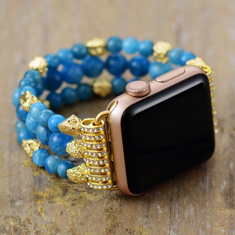 Vibrant Blue Apatite Perfect Fit Apple Watch Strap