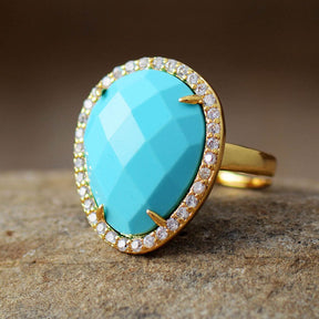 Turquoise Goddess Adjustable Ring