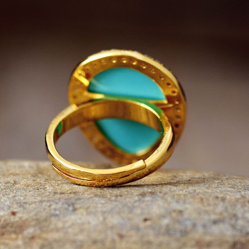 Turquoise Goddess Adjustable Ring
