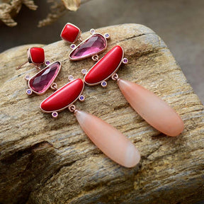 Red Jasper Fire Dangle Earrings
