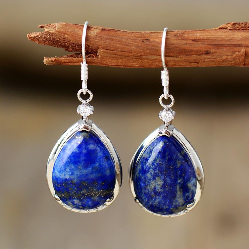 Genezende Lapis Lazuli Dangle Earring