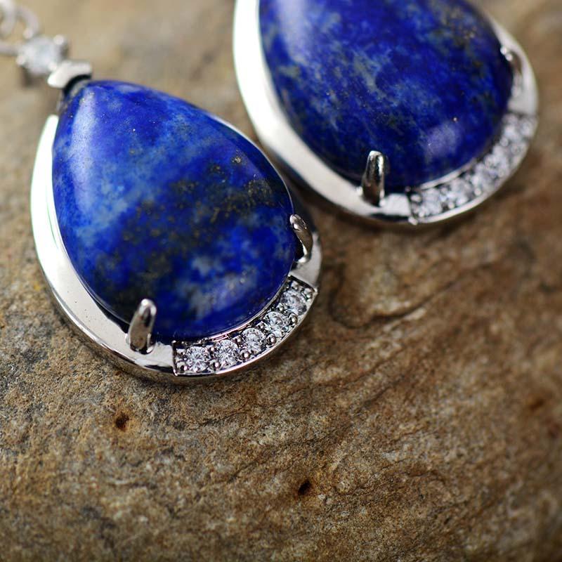 Healing Lapis Lazuli Dangle Earring