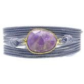 Healing Royal Amethyst Wrap Bracelet
