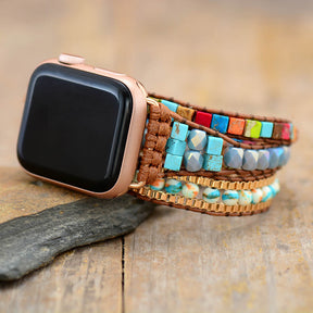 Correa de Apple Watch de jaspe colorido