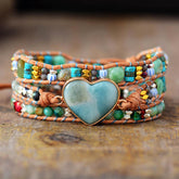 Healing Amazon Stone Wrap Bracelet