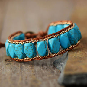 Captivating Turquoise Stone Wrap Bracelet
