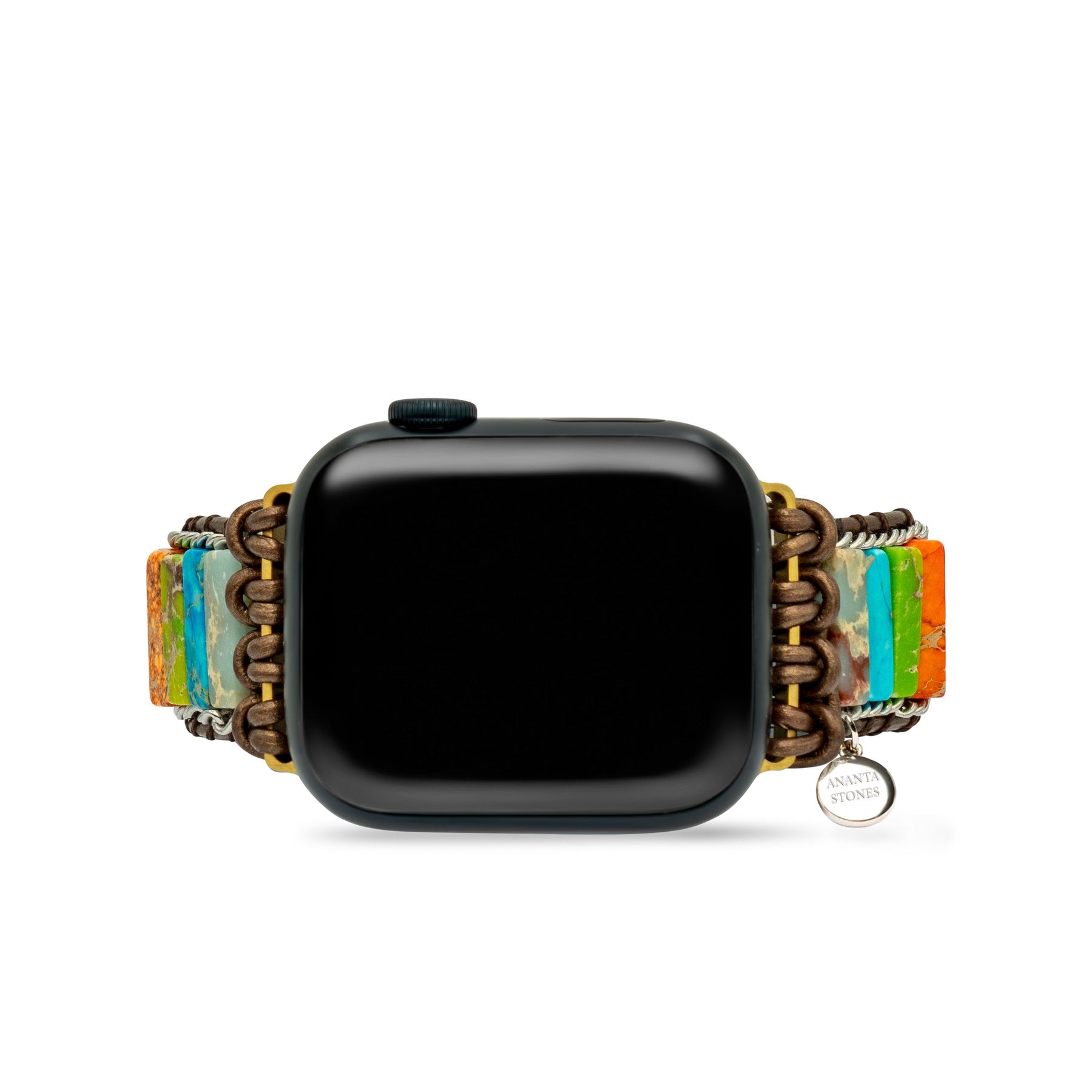 Correa de Apple Watch con piedra emperador arcoíris