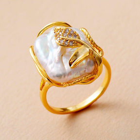 Adjustable Serene Pearl Ring
