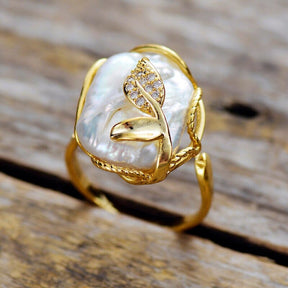 Adjustable Serene Pearl Ring
