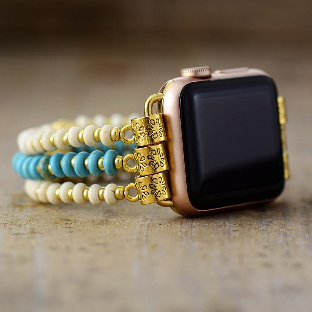 Powerful Turquoise Howlite Perfect Fit Watch Strap