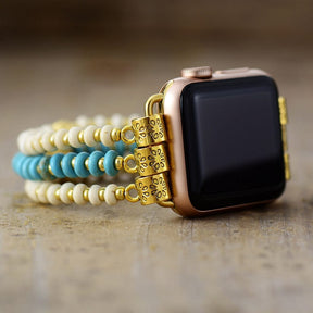 Powerful Turquoise Howlite Perfect Fit Watch Strap