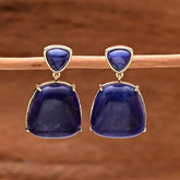 Middernacht Azure Lapis Lazuli oorbellen