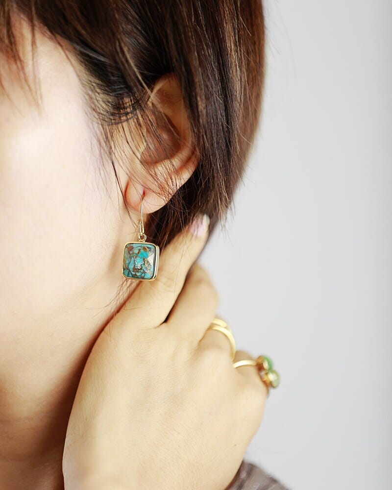 Captivating Turquoise Hook Earring
